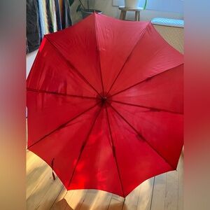 Vintage Red Metal Parasol
